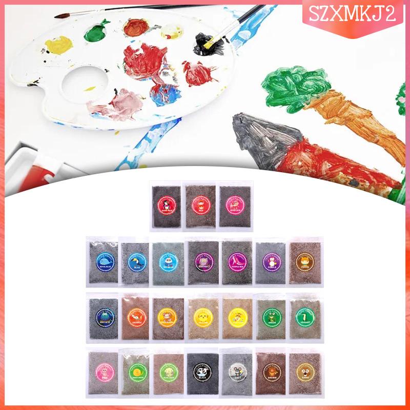 Bột Màu Tươi Sáng 24 Màu Dùng Làm Đồ Thủ Công