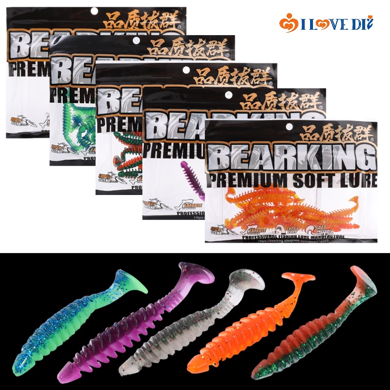 Mồi Câu Cá Giả Bằng Silicone Nhân Tạo / Ren Đuôi Chữ T