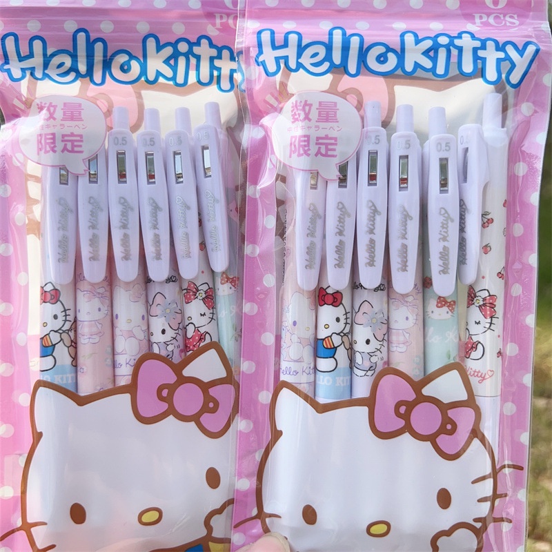 Bút gel bấm phim hoạt hình hello kitty học sinh dễ thương bút cọ ưa nhìn