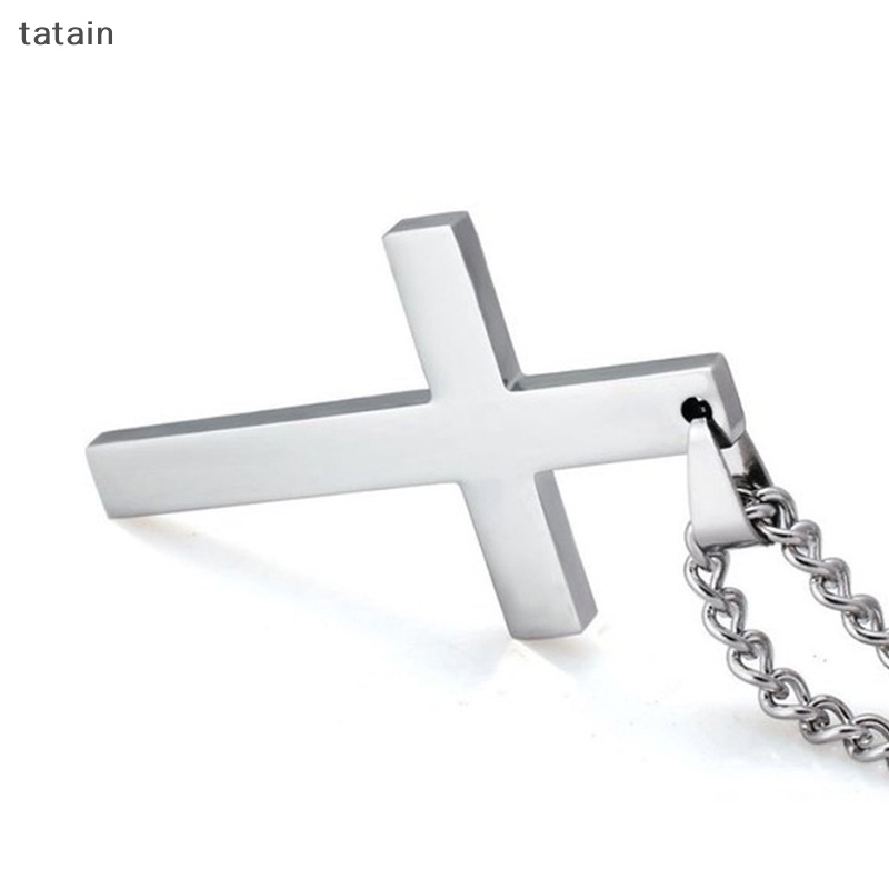 Vòng cổ Bằng Thép Không Gỉ Mặt Thánh Giá Thời Trang Cho Nam