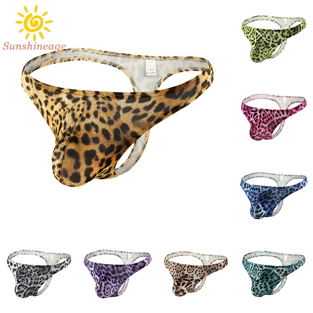 Quần Lót Lọt Khe Thoáng Khí Thoải Mái Họa Tiết Da Báo Cho Nam