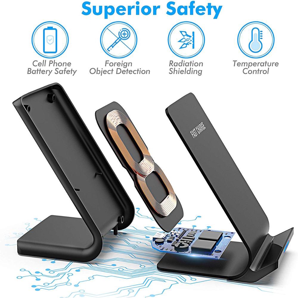 Đế Sạc Nhanh Không Dây 30W Cho iPhone 14 13 12 11 Pro XS Max XR 8 Samsung S22 S21 S20 Giá Đỡ