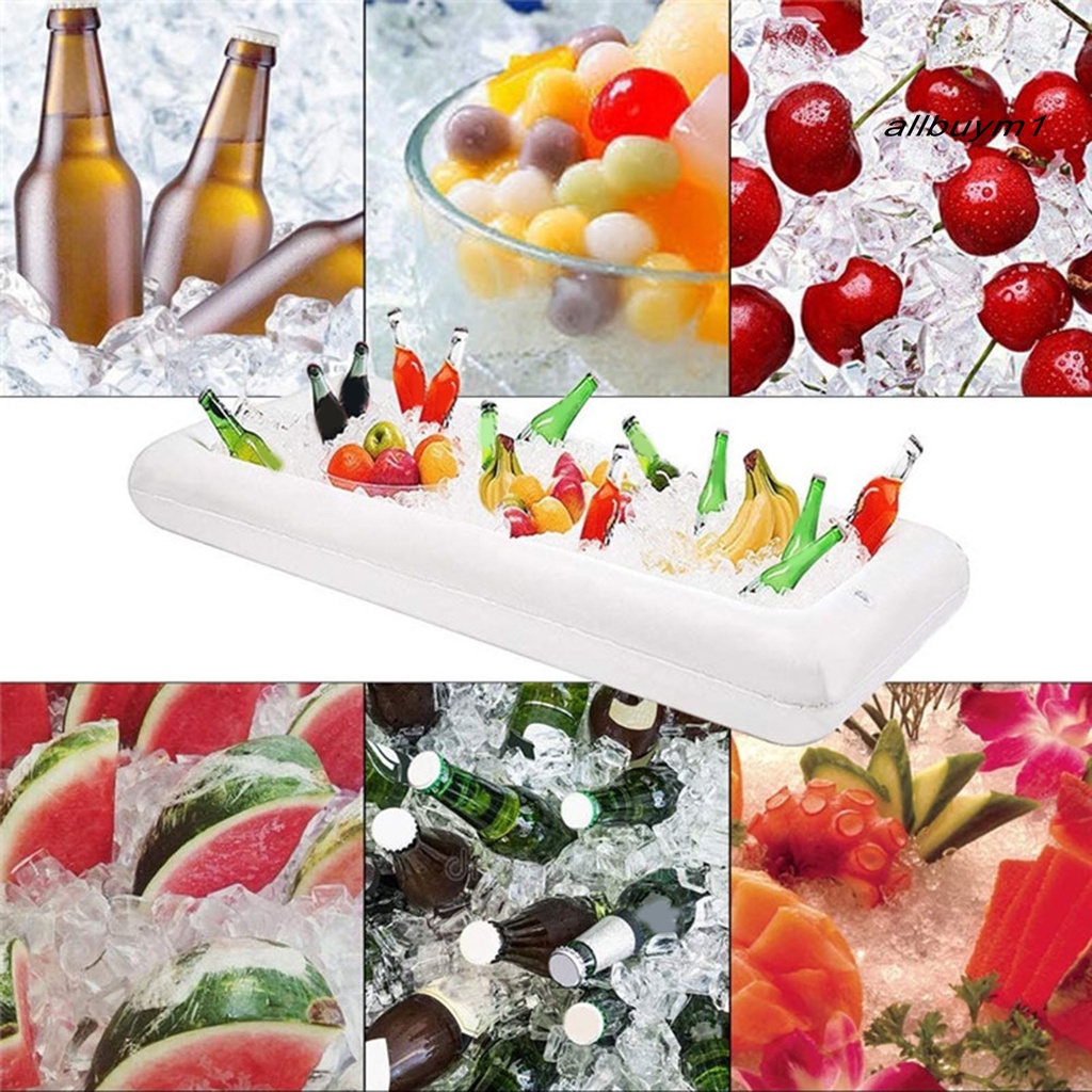 Khay Bơm Hơi Bằng PVC Thân Thiện Với Môi Trường Dùng Đựng Salad / Thức Uống Có Thể Tái Sử Dụng
