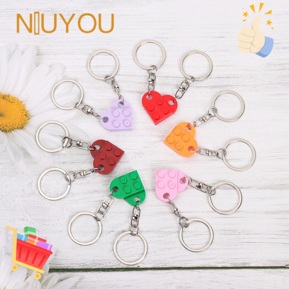 Set 2 Móc Khóa Tình Bạn Mặt Trái Tim Ghép Đôi