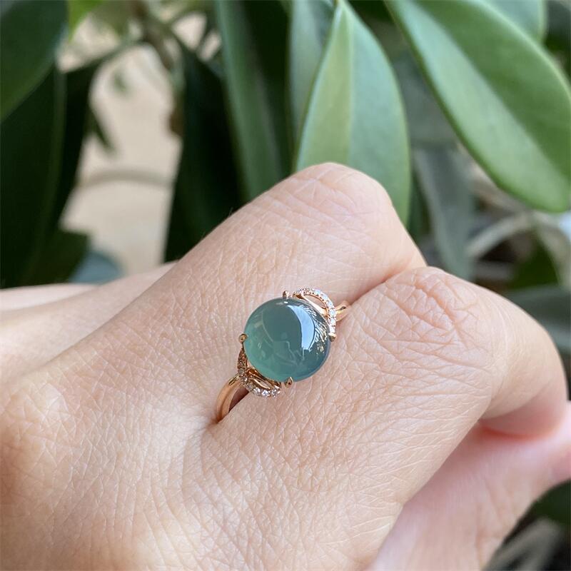 ♥ Nhẫn Hở Mạ Bạc 925 Hình Oval Đính Đá Tự Nhiên Phong Cách Dân Tộc Sang Trọng Cho Nữ