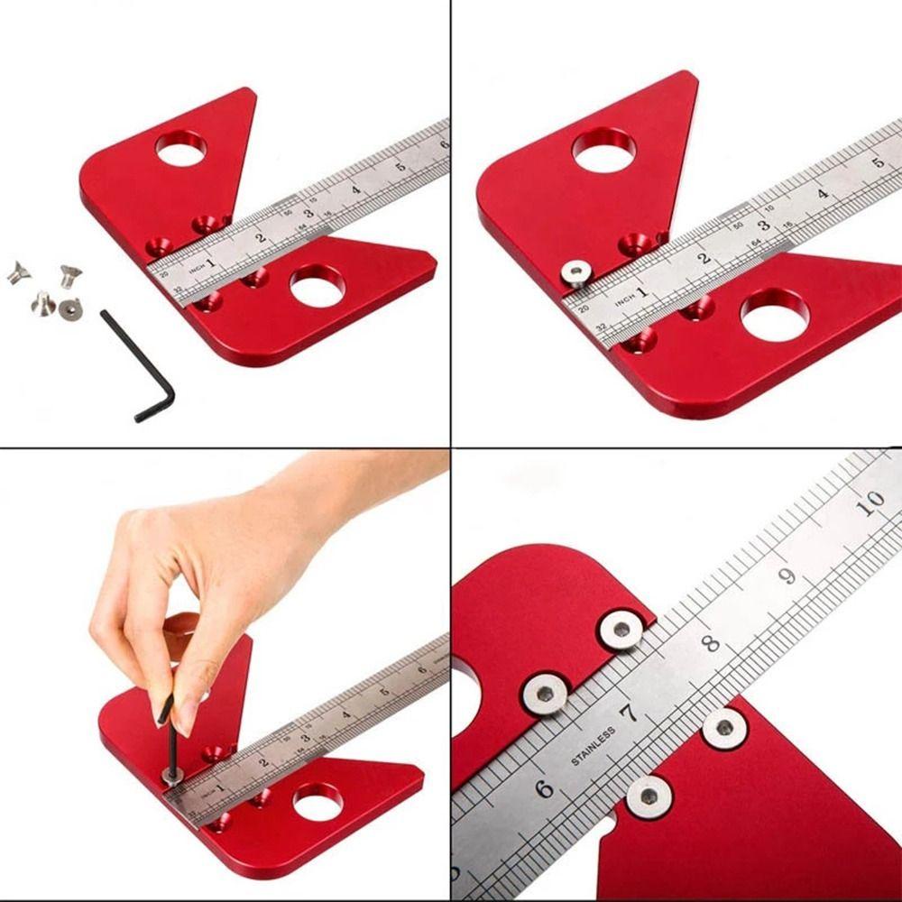 Thước Đo Trung Tâm Góc 45 Độ 45 Độ Bằng Hợp Kim Nhôm Có Thể Tháo Rời Tiện Dụng