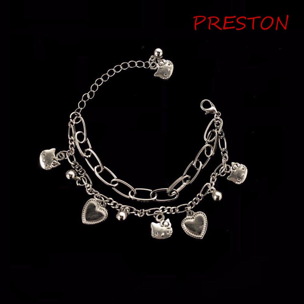 Vòng Tay Hai Lớp Họa Tiết Hellokitty Phong Cách Hàn Quốc Cổ Điển Dành Cho Nữ