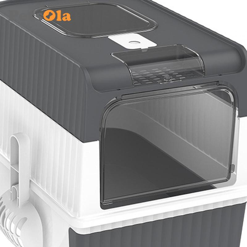 Hộp Vệ Sinh Gập Gọn Có Nắp Đậy Dễ Lau Chùi Cho Mèo