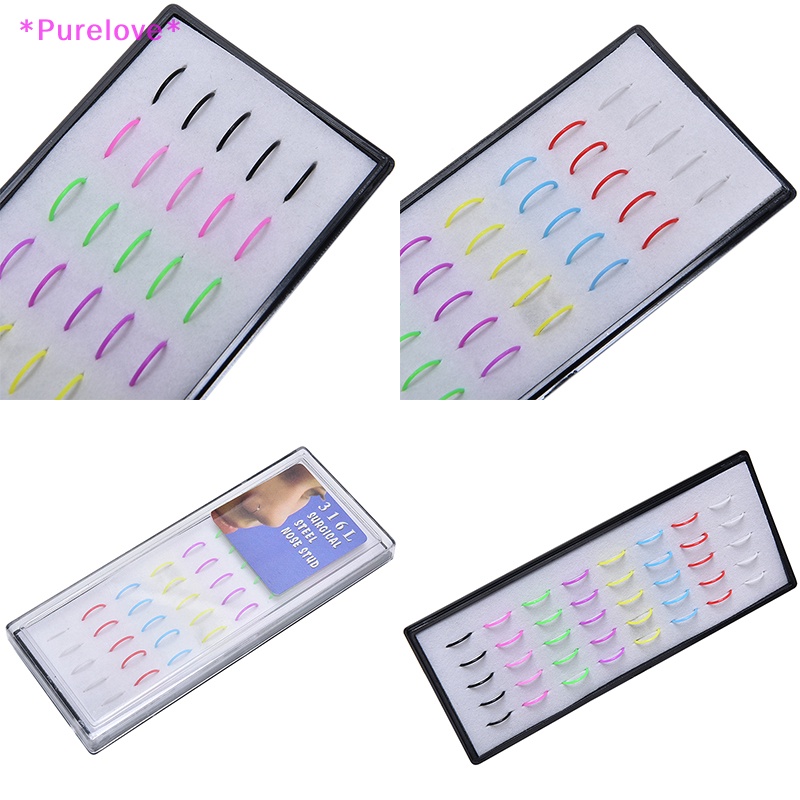 1 Hộp 40 Khuyên Mũi Acrylic Cá Tính Thời Trang Mới
