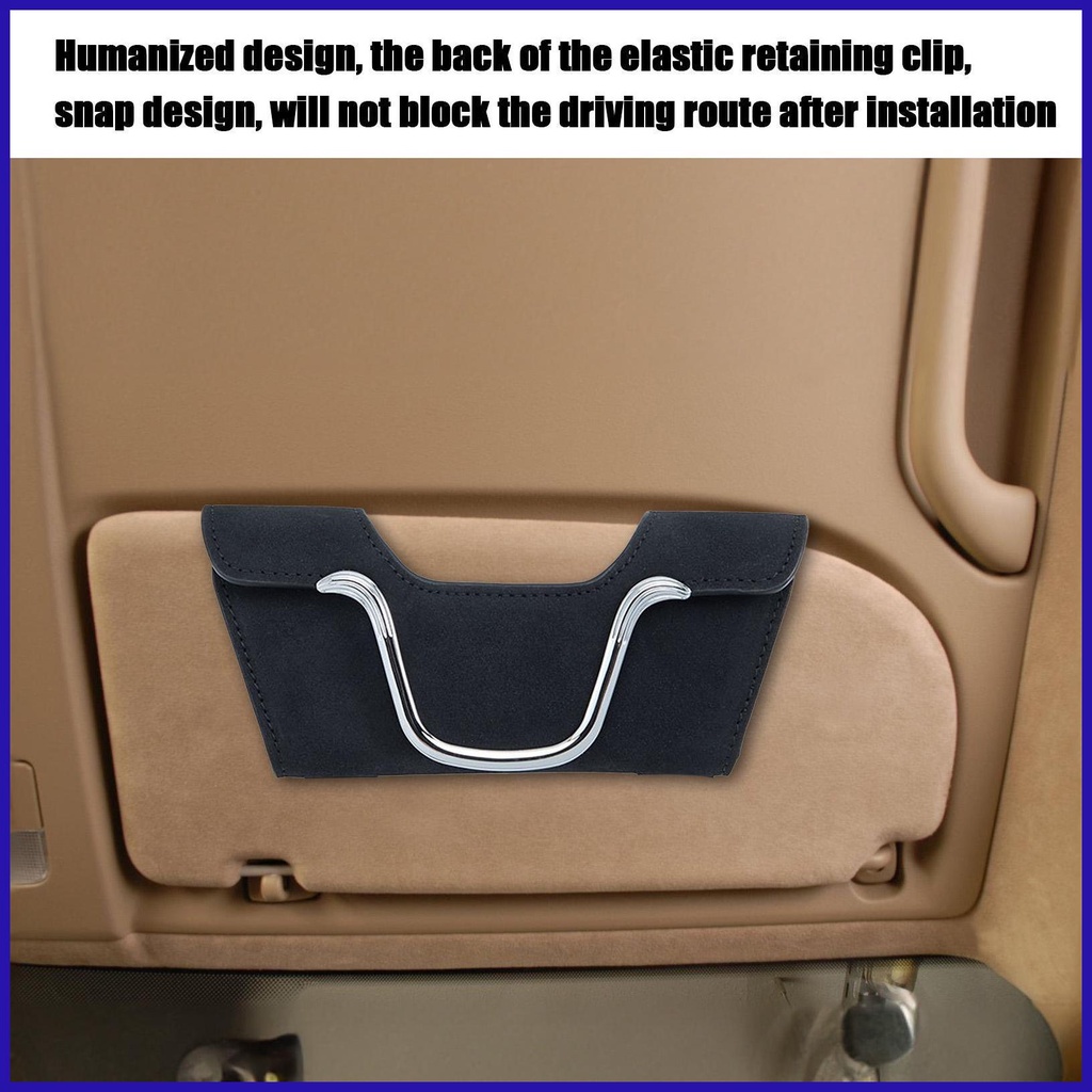 Giá Đỡ Túi Da Đựng Chìa Khóa / Son Môi / Thẻ Gắn Tấm Che Nắng Xe Hơi