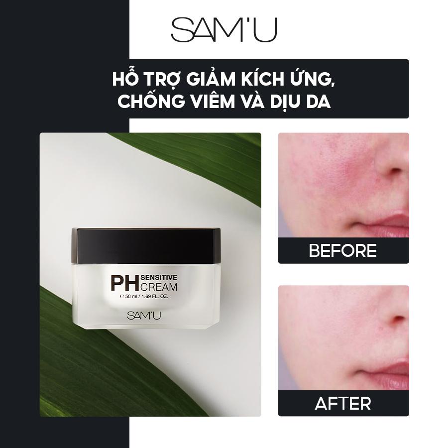 Kem Dưỡng Ẩm, Dịu Da SAM'U pH Sensitive Cream 50ml