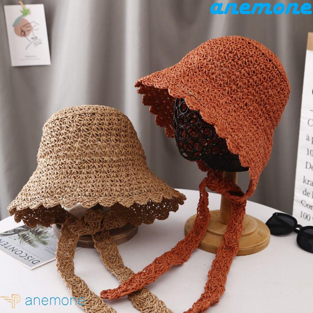Mũ Rơm Chống Nắng Mùa Hè Dạng Rỗng Kiểu Công Chúa Lolita Thanh Lịch Có Thể Gập Gọn