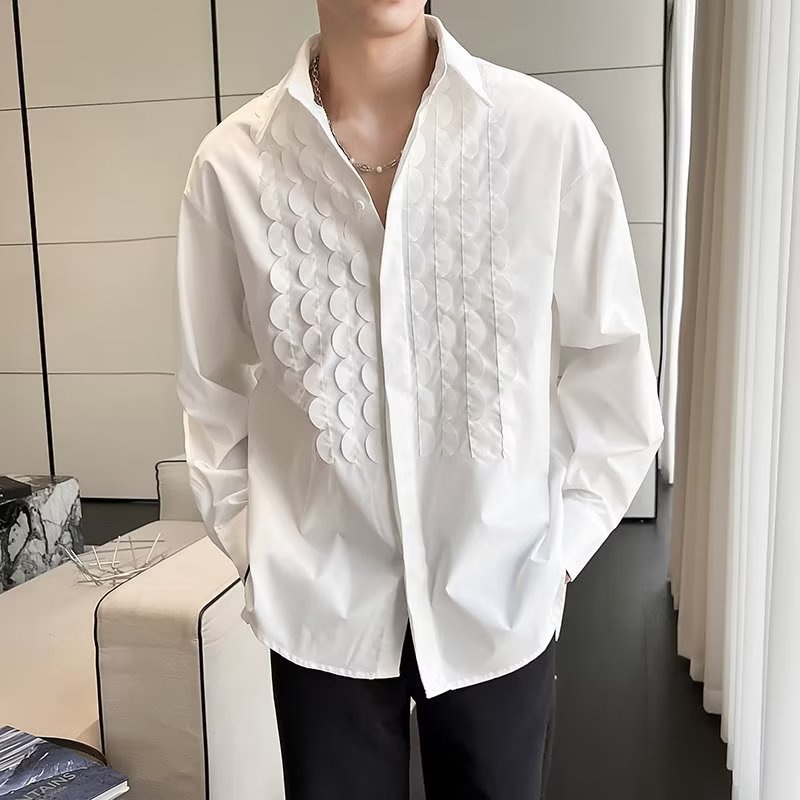 Áo Sơ Mi Nam Dài Tay Màu Trơn Phong Cách Nhật Bản Mới