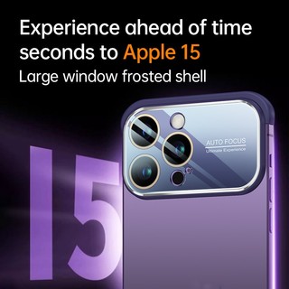 Ốp lưng có ống kính cửa sổ lớn cho iphone 15 14 13 12 pro max plus siêu sáng tạo chống va đập di động không viền tpu thoáng khí ốp lưng mềm trần