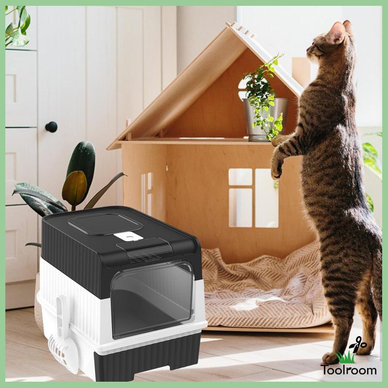Hộp Vệ Sinh Gập Gọn Có Nắp Đậy Dễ Lau Chùi Cho Mèo