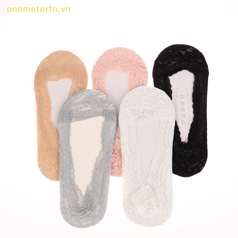 1 Đôi Tất Ren Cotton Cổ Thấp Chống Trượt Thời Trang Mùa Hè Cho Nữ VN