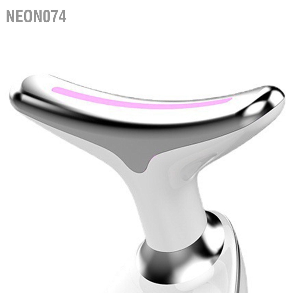 Neon074 Máy mát xa nâng cổ Đèn đầy màu sắc Cải thiện khả năng hấp thụ Thiết bị làm săn chắc da