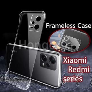 Ốp Điện Thoại PC Cứng Trong Suốt Siêu Mỏng Không Viền Cho Xiaomi Redmi note12Pro + 5G note 12 Pro plus note12 12Proplus