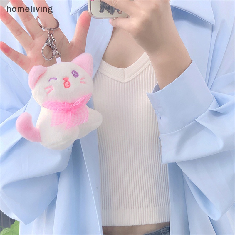 Móc Khóa Hình Mèo Nhồi Bông 12CM Đáng Yêu