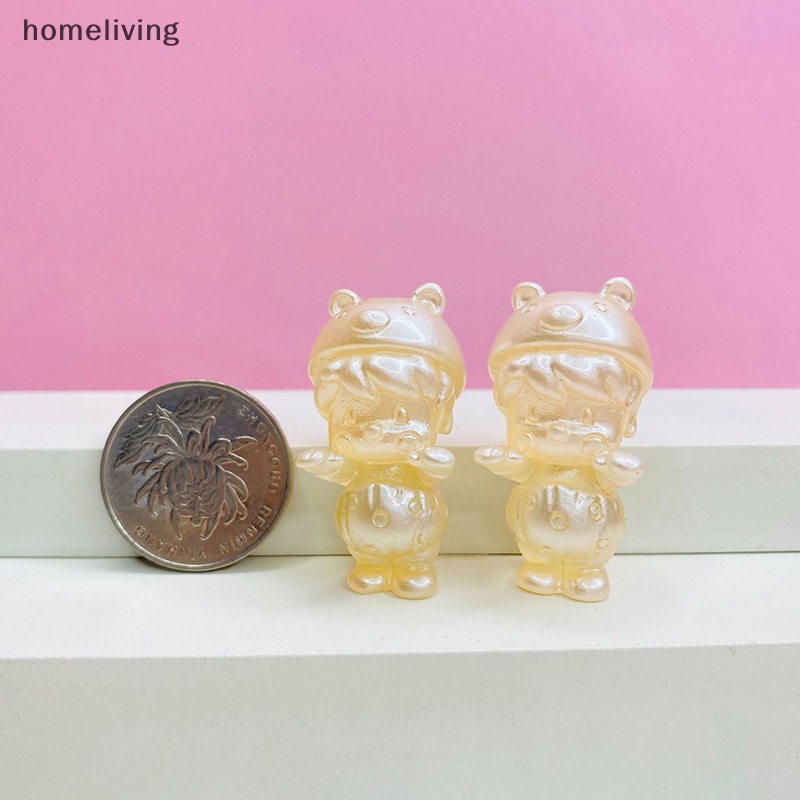 Set 2 Móc Khóa Búp Bê 3D Bằng Gỗ Phát Sáng Nhiều Màu Sắc DIY