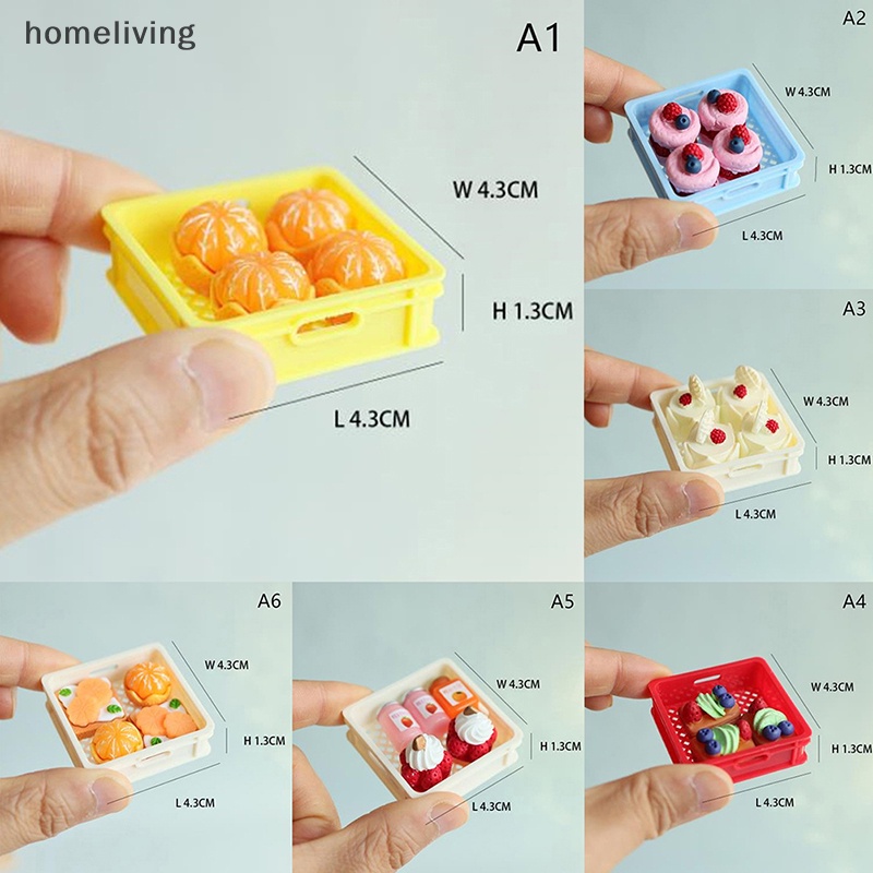 1 Set Giỏ Đựng Bánh Tráng Miệng 1 / 12 Trang Trí Nhà Búp Bê