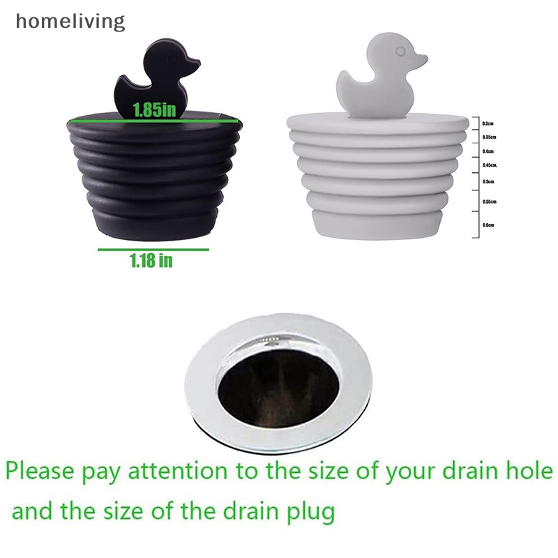Bộ 2 Nút Chặn Lỗ Thoát Nước Bồn Tắm / Bồn Rửa Bằng Silicon Thông Dụng