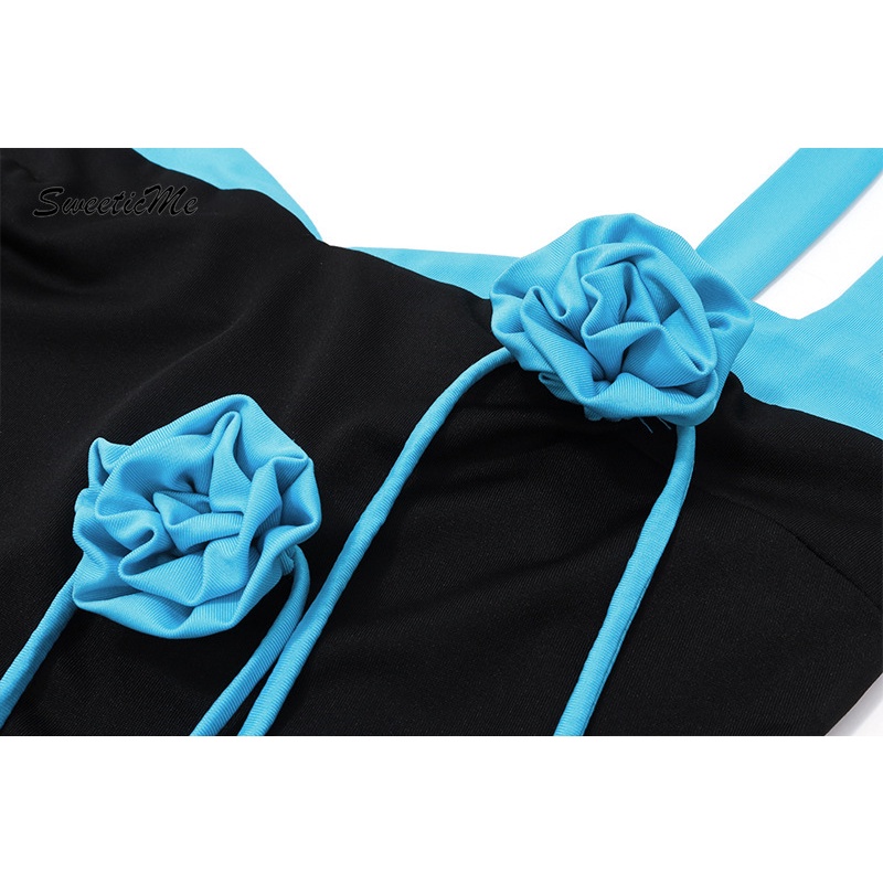 Áo Tank Top Ôm Dáng In Họa Tiết Hoa Tương Phản Thời Trang 2023 Cho Nữ