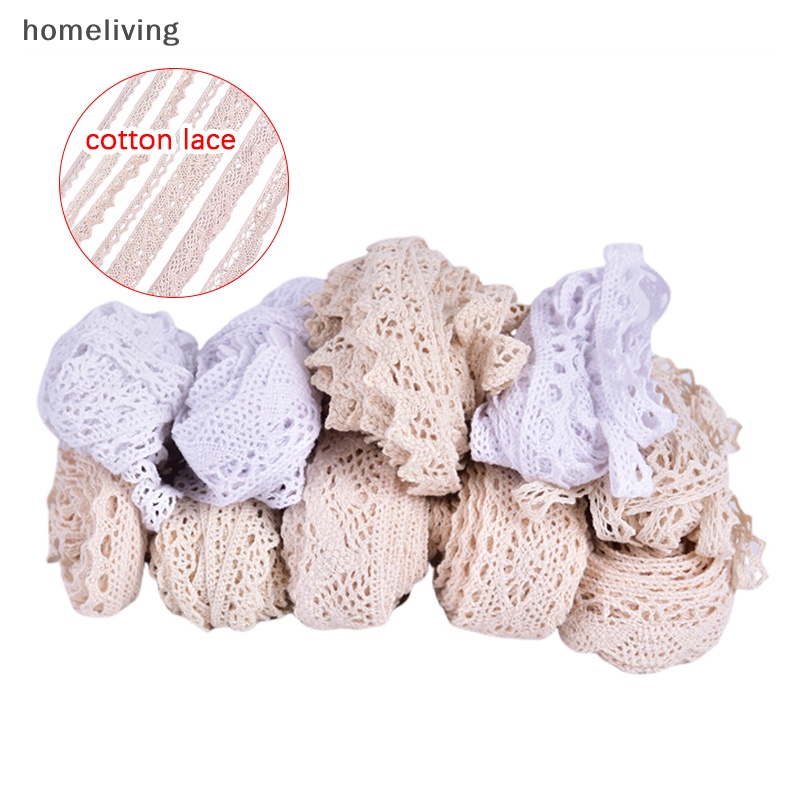 Cuộn Dây Ruy Băng Ren Cotton 5Yard Dùng Trang Trí Thủ Công
