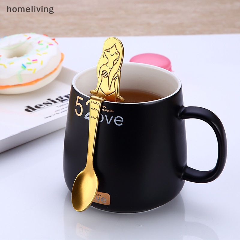 1 Muỗng Cà Phê Bằng Thép Không Gỉ 304 Hình Đuôi Cá Độc Đáo