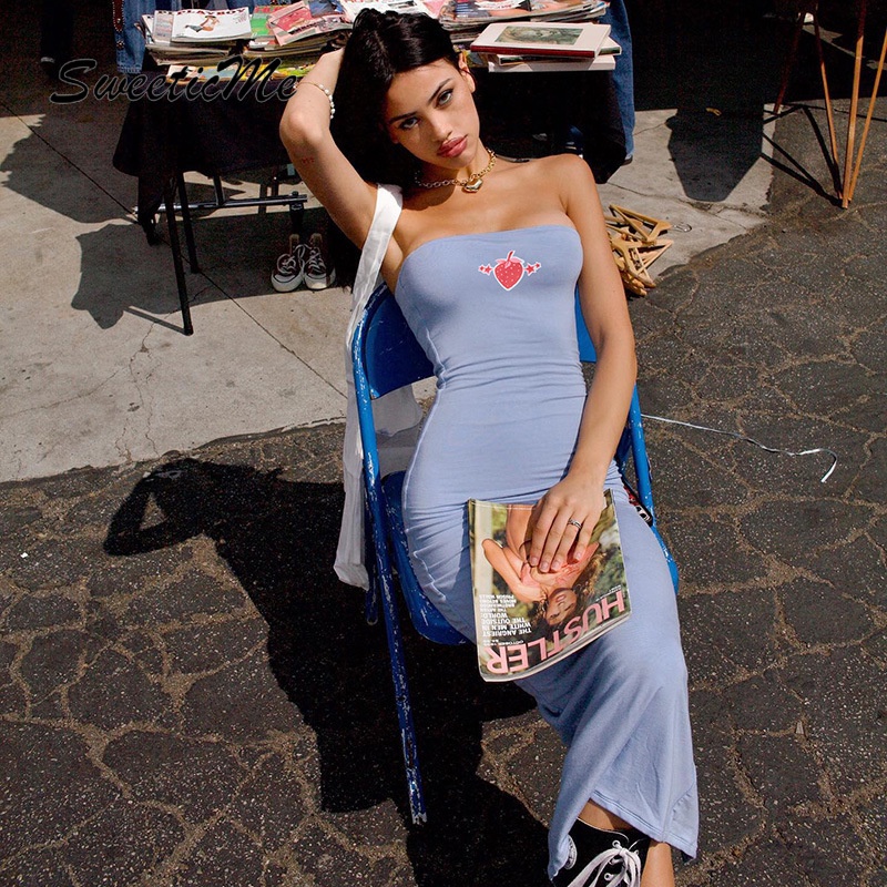 Đầm Dài Trễ Vai Lưng Vừa Thời Trang 2023 Gợi Cảm Cho Nữ