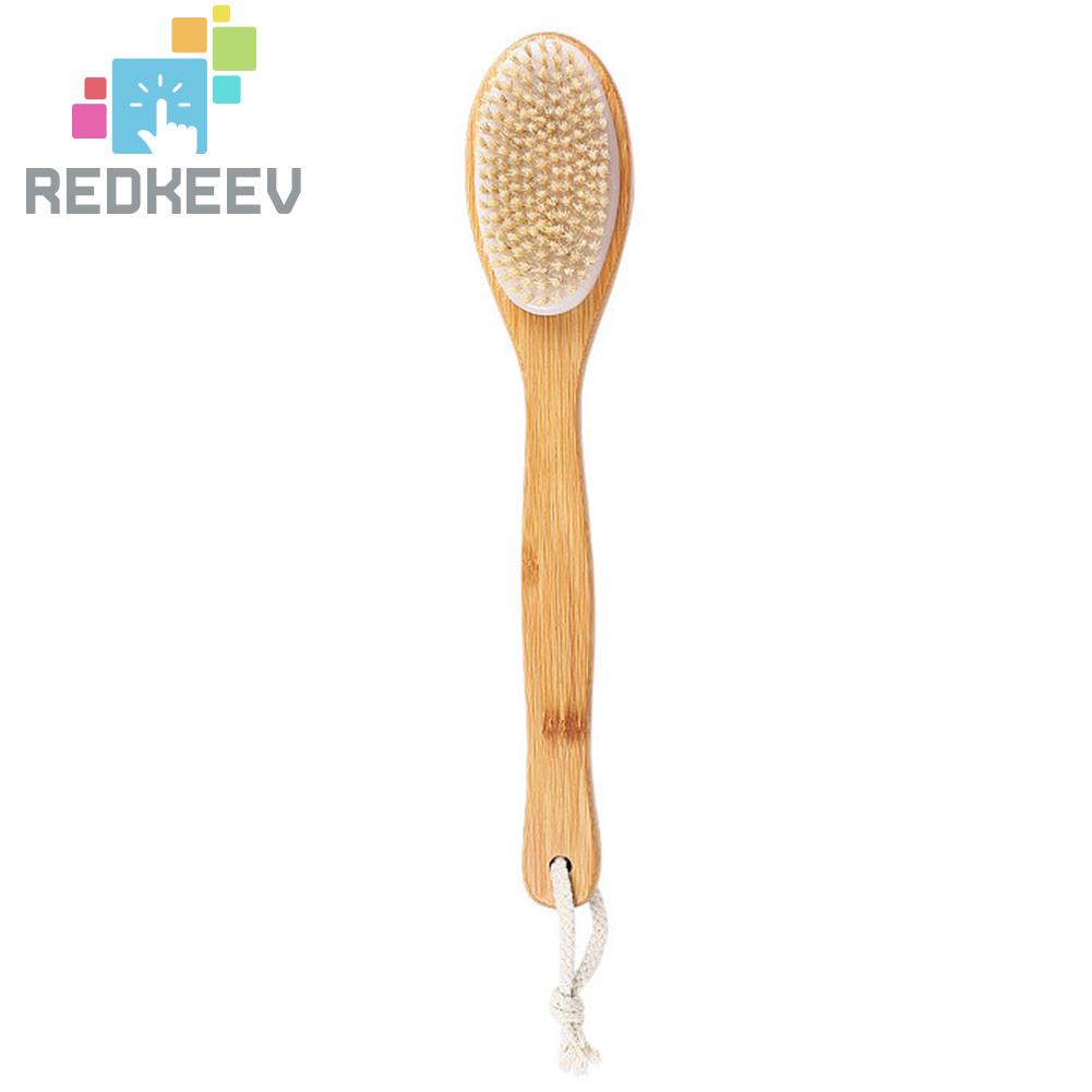 Bàn Chải Mát Xa Tẩy Tế Bào Chết Lưng Hai Mặt Bằng Gỗ Kèm Dây Thừng Cho SPA