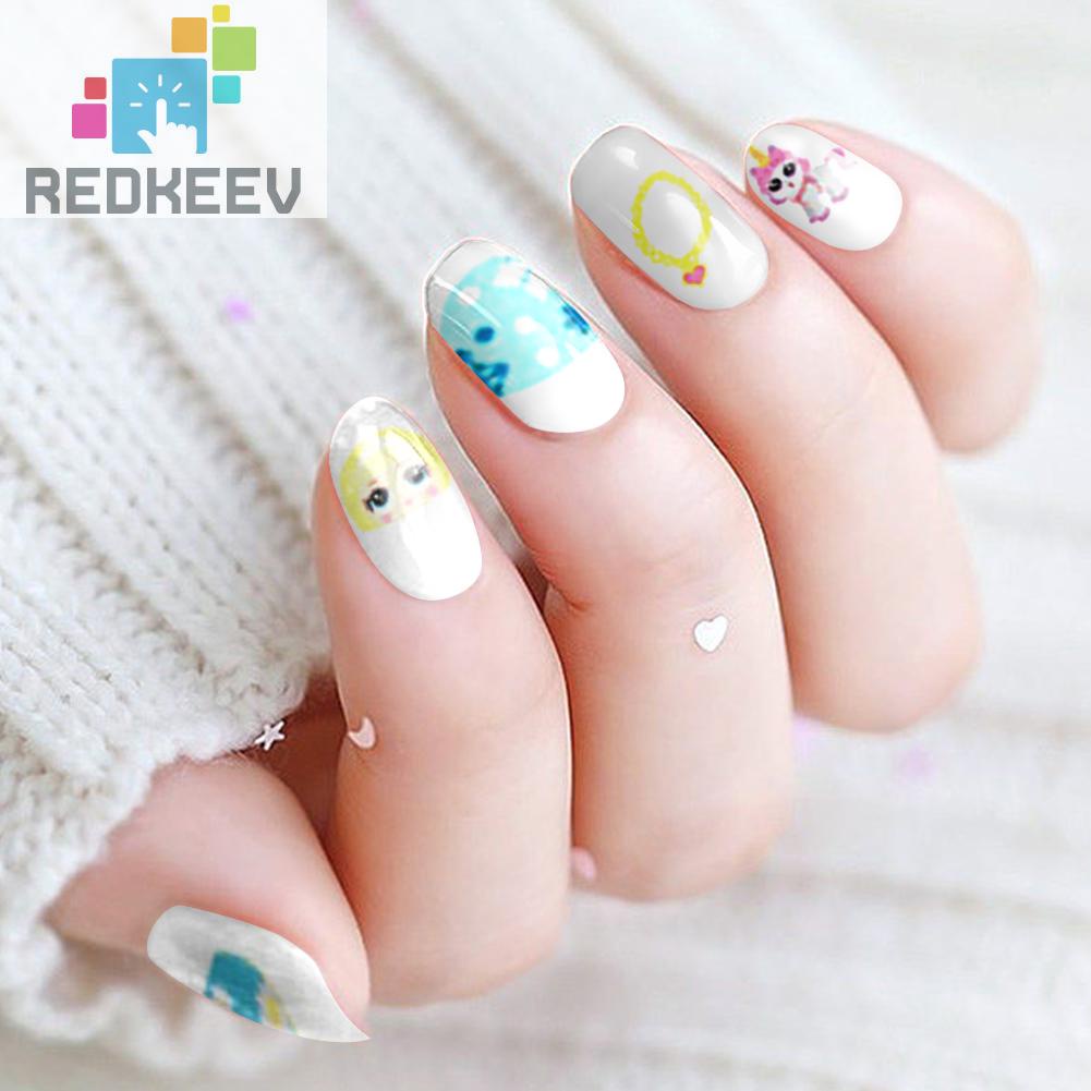 Bộ 12 Miếng Dán Trang Trí Móng Tay DIY Họa Tiết Hoạt Hình Dễ Sử Dụng