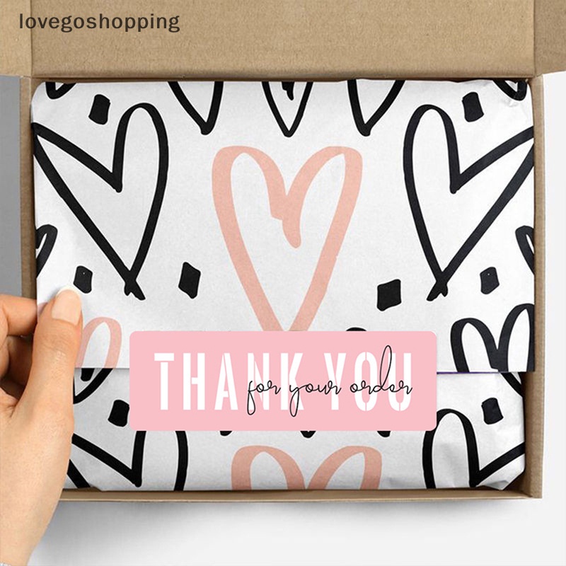 Set 120 Miếng Dán Trang Trí Niêm Phong Bao Thư In Chữ Thank You Độc Đáo Tiện Dụng