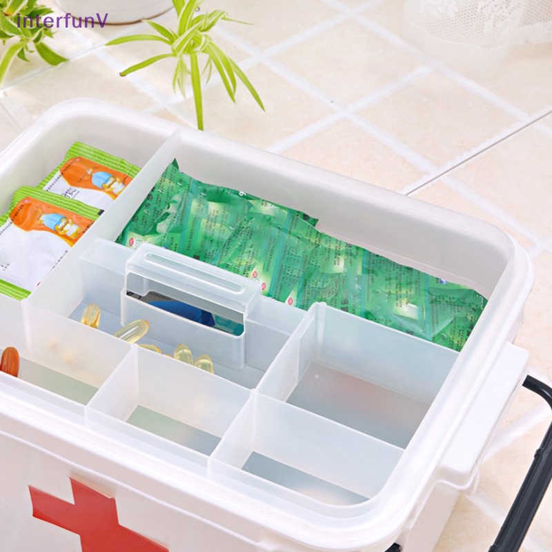 Hộp Đựng Thuốc Sơ Cứu Hai Tầng Mang Đi Tiện Dụng