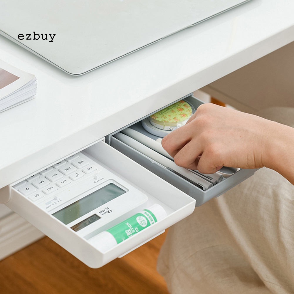 Qr Ngăn Kéo Đựng Bút Ẩn Dưới Bàn Tiện Lợi Giá Đỡ