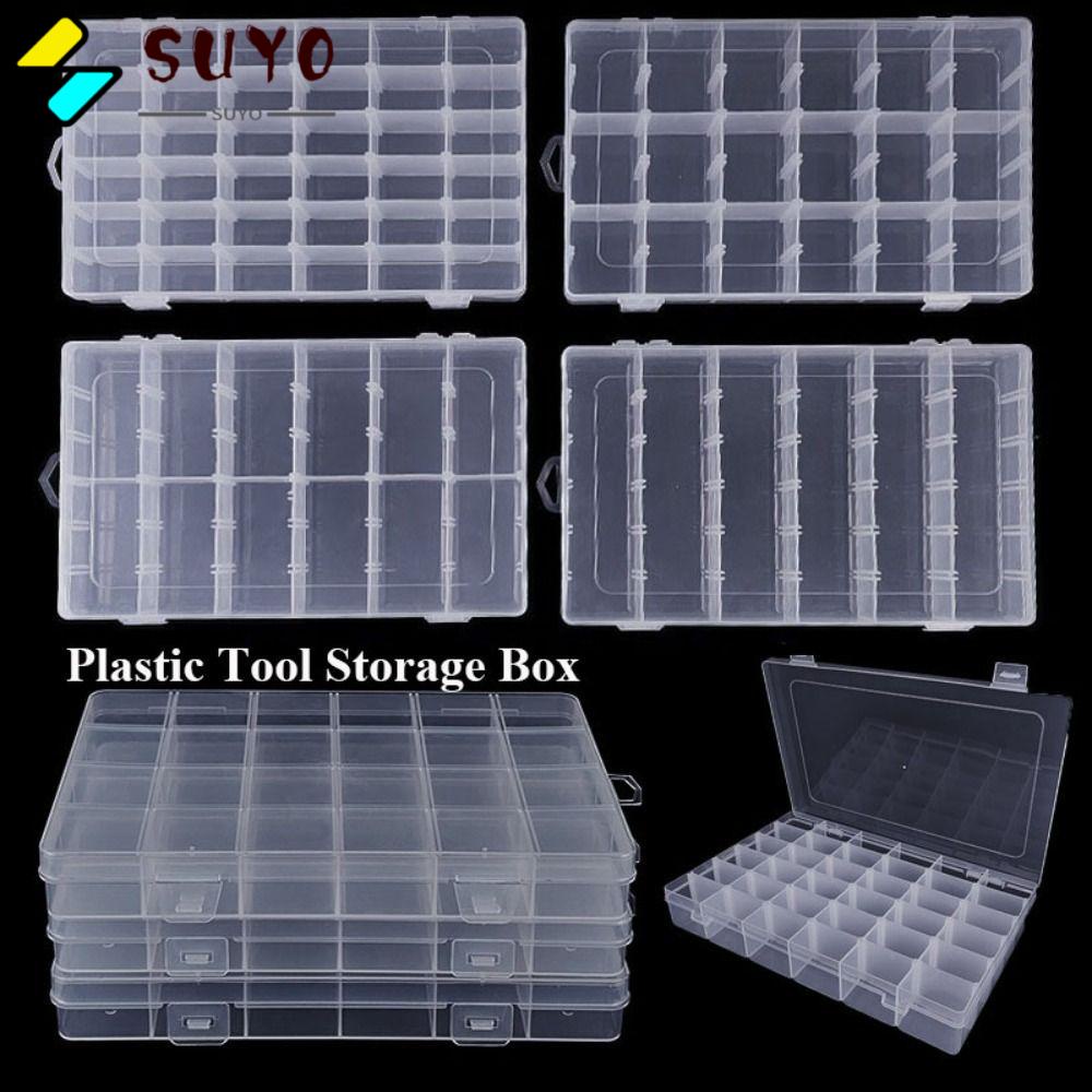 Suyo Hộp Nhựa Trong Suốt Đựng Hạt Trang Sức / Dụng Cụ Câu Cá Tiện Lợi