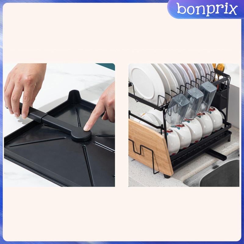 Khay Đựng Đĩa 2 Tầng Sức Chứa Lớn Tiện Dụng Cho Nhà Bếp / Quầy Bếp / Cắm Trại