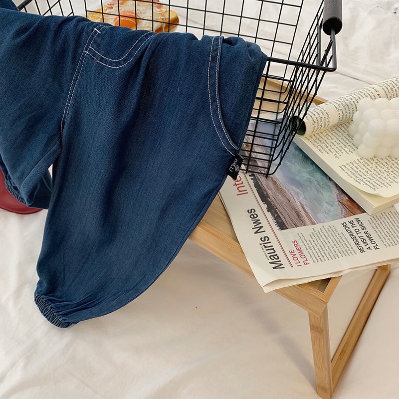 Quần Jean Dài Chống Muỗi Mỏng Nhẹ Co Giãn Tốt Thời Trang Mùa Hè Cho Bé Trai