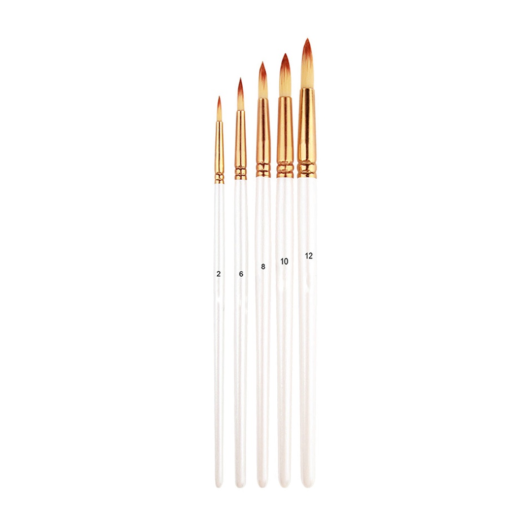 Ny-5 Cọ Vẽ Tranh Thấm Hút Nước Không Phai Ngòi Sợi Nylon Đầu Phẳng / Xiên Thoải Mái Dùng Tại Nhà