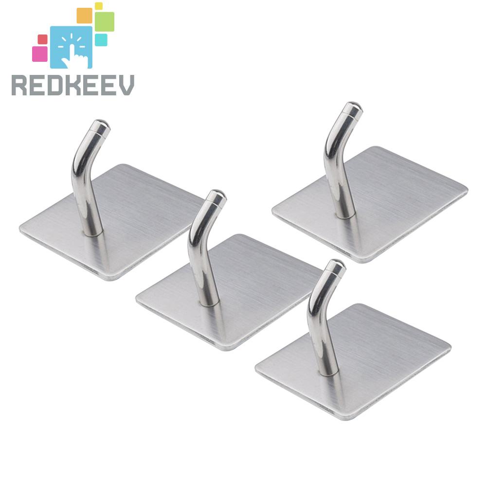 Bộ 4 Móc Treo Đồ Dán Tường Bằng Thép Không Gỉ 304