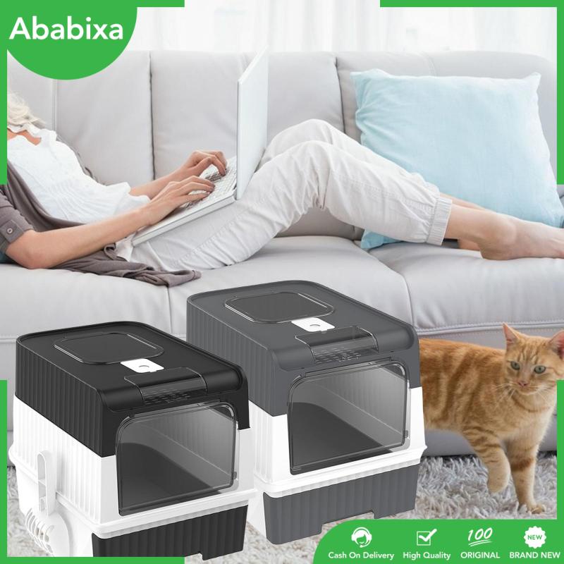 Hộp Vệ Sinh Gập Gọn Có Nắp Đậy Dễ Lau Chùi Cho Mèo