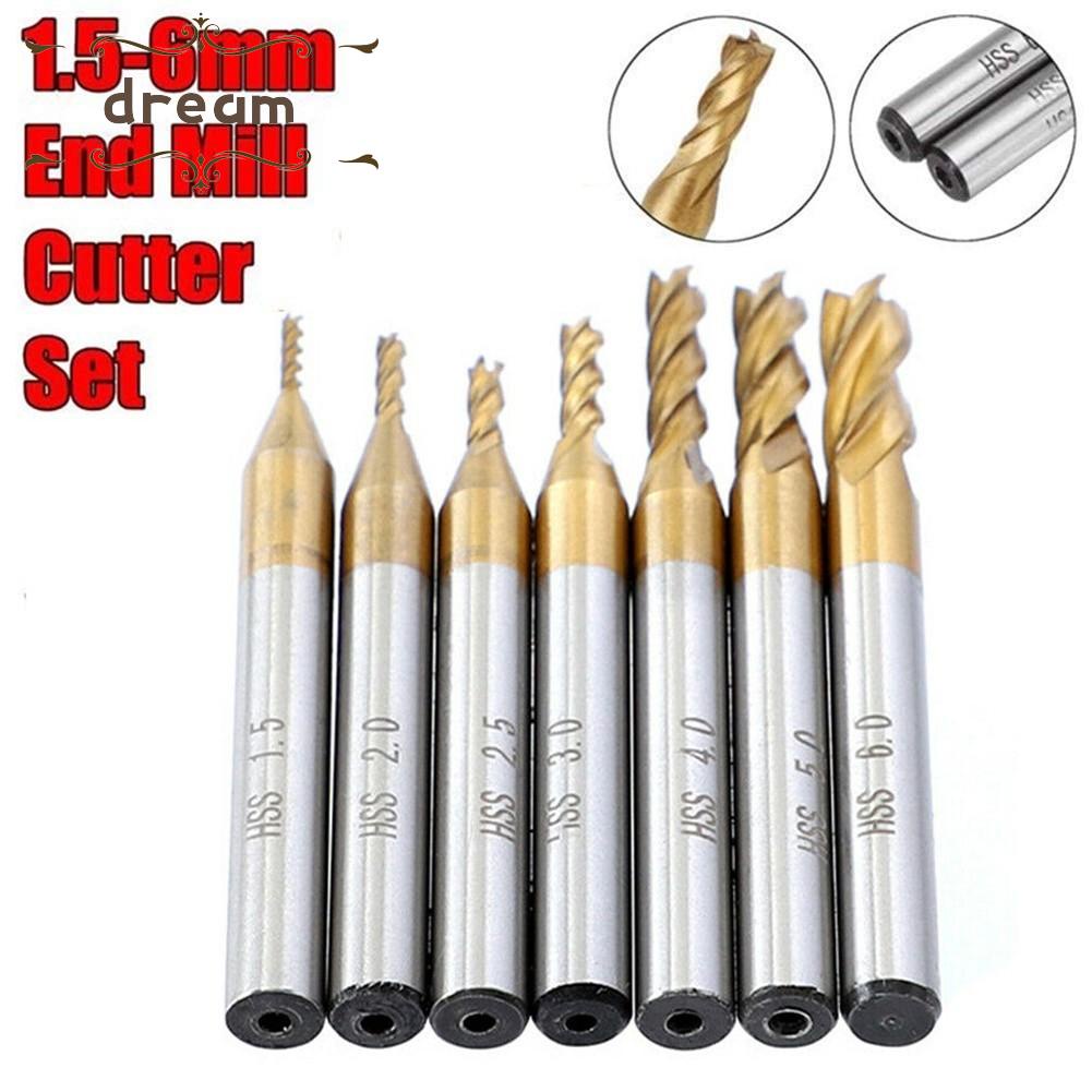 【DREAMLIFE】Milling Cutter 4 Flute Coating Cutter End Mill Milling Cutters Titanium