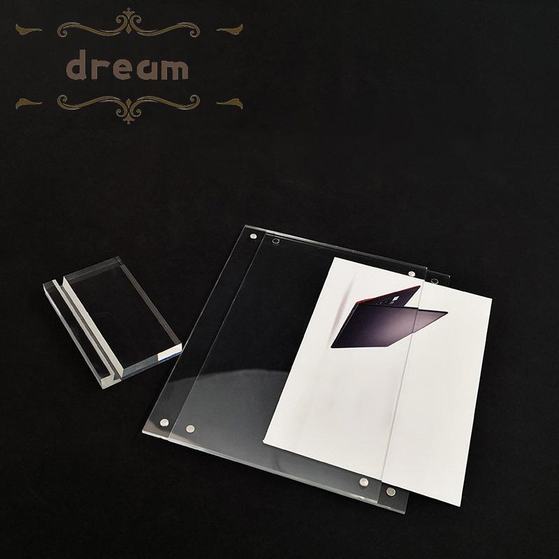 【DREAMLIFE】Photo frame 1pc Acrylic Table card Display Certificates Wedding photos