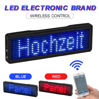 Dharma Name Tag Led Digital Bluetooth Bisa Diprogram