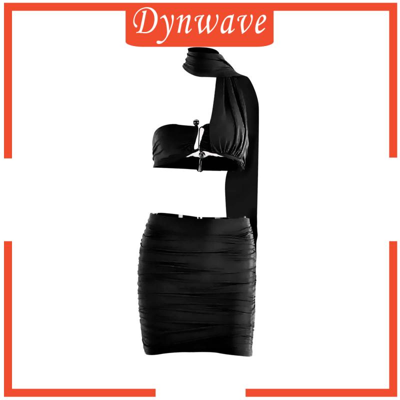 Bộ Áo Croptop Hai Dây Phối Chân Váy Ngắn Ôm Dáng Thời Trang Đi Biển Mùa Hè Cho Nữ