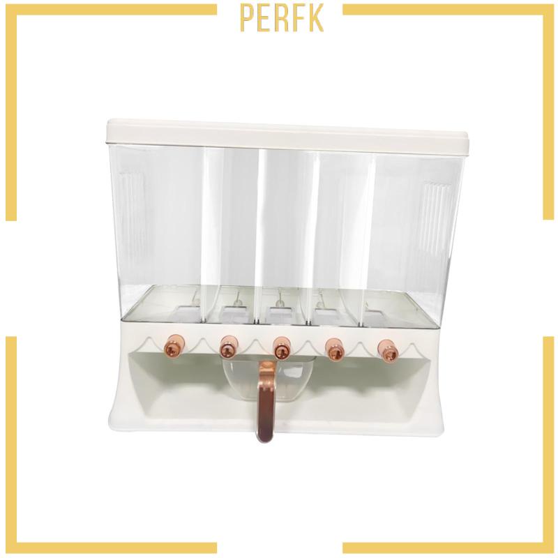 Hộp Đựng Gạo Ngũ Cốc 5 Ngăn Gắn Tường Tiện Dụng