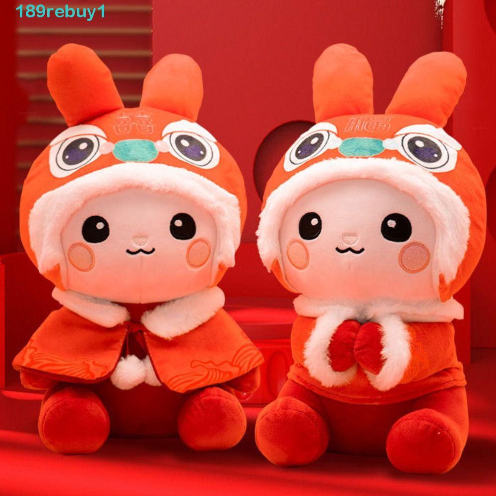 Búp Bê Thỏ Nhồi Bông Mềm Mại Nhiều Màu Sắc REBUY1 Dành Cho Bé Gái