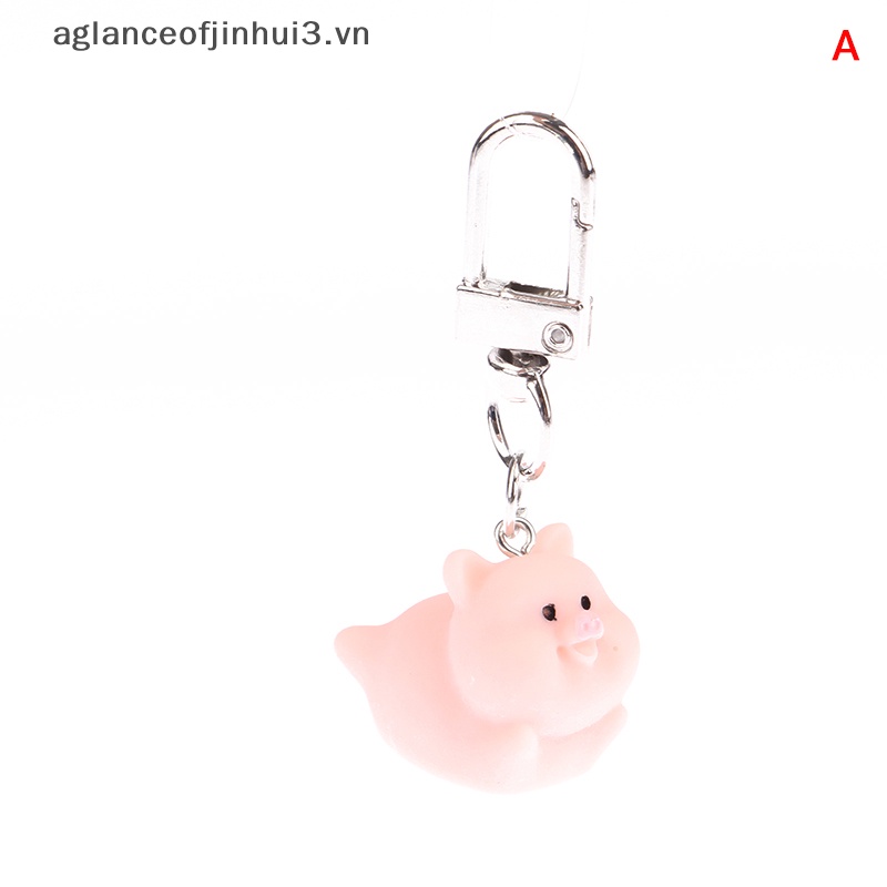 Móc Khóa Hình Heo Hồng Hoạt Hình Đáng Yêu