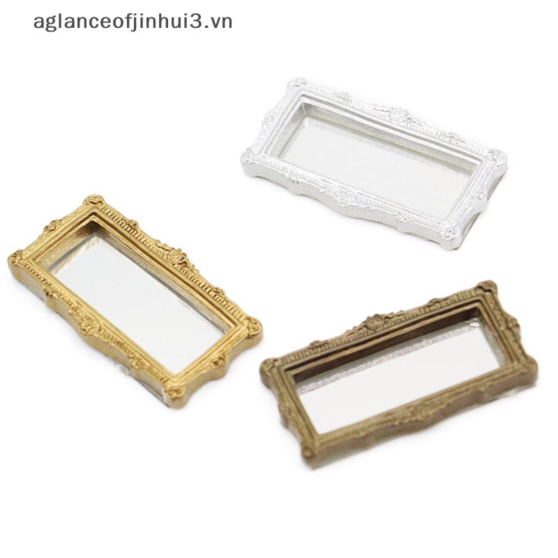 Gương Vuông Nhỏ Xinh Trang Trí Nhà Búp Bê Tỉ Lệ 1: 12