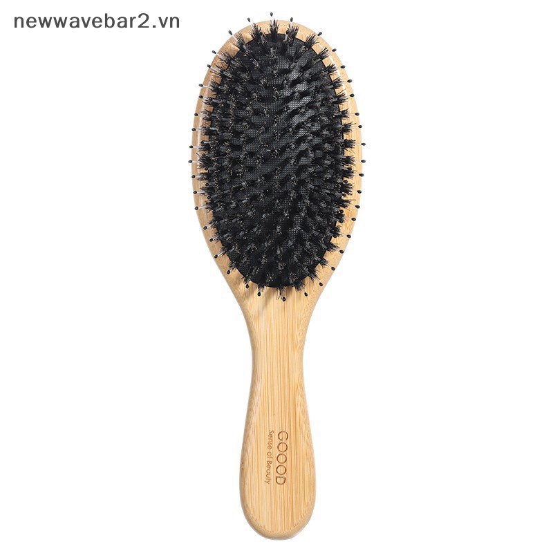 1 Lược Chải Tóc Tay Cầm Bằng Tre Tự Nhiên Chống Tĩnh Điện Massage Da Đầu